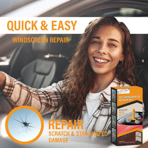 Xtremeauto Windscreen Repair Kit - 12PC Car Windscreen Repair Kit, Repair Cracked & Chipped Window Glass, Cracked Windshield Glass Repair Kit Car Glass...
