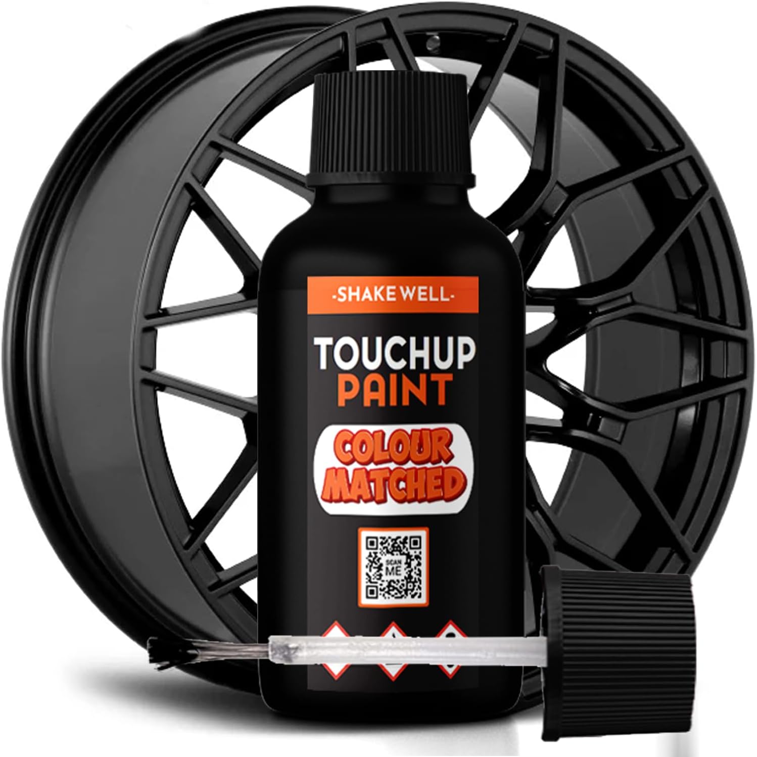 Wheel Touch Up Paint Alloy Wheel Scratch Repair Car Rim Paint Alloy Wheel Repair Kit - Easy To Use Simple Application 'All In One' Bottle With Brush