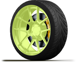 Porsche Cartagena Gelb Alloy Wheel Paint – 400ml Aerosol Spray (Basecoat)